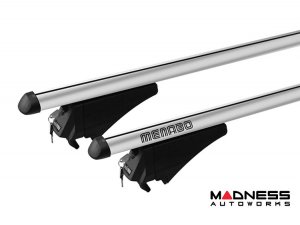 FIAT 500X Roof Rack Cross Bars - for models w/ factory roof rails - Silver - 2016-2023